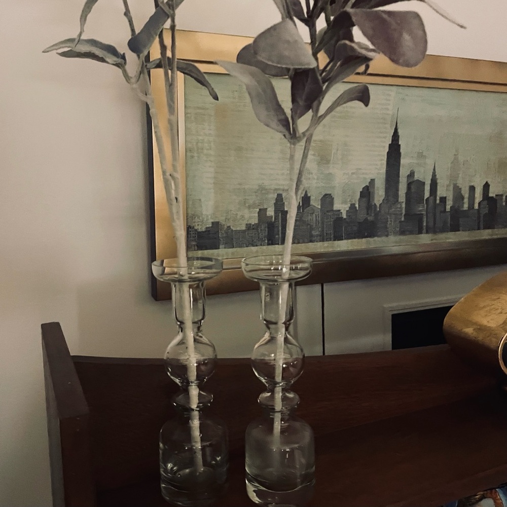 MCM Pompadour set of 2 vases. Nanny Still for Riihimaen Lasi